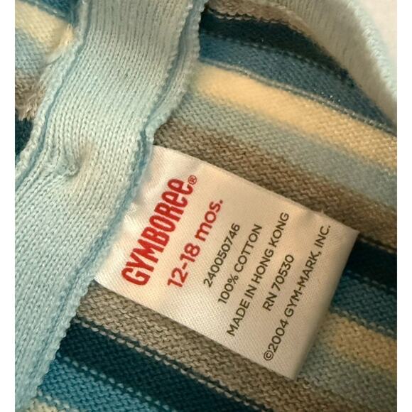 Vtg 2004 Gymboree My Best Friend Sweater Dress Striped Knit Ruffle Hem 12-18m - Picture 7 of 8